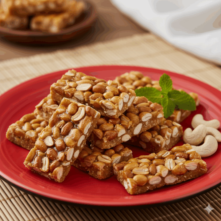 Kadalai Mittai – Traditional Peanut Chikki with Jaggery